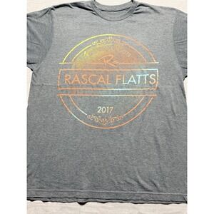 Rare Rascal Flatts "Rhythm & Roots" 2017 Concert Tour T-Shirt - Gray Heather XL